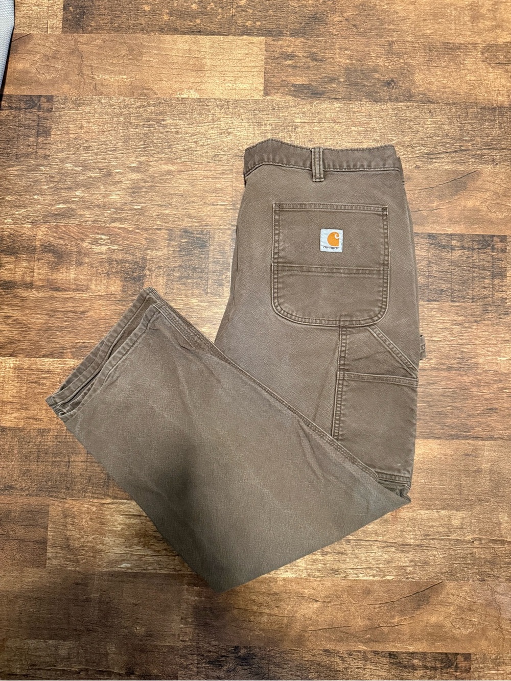 Carhartt Men’s Brown Cargo Work Pants - Utility Pocket